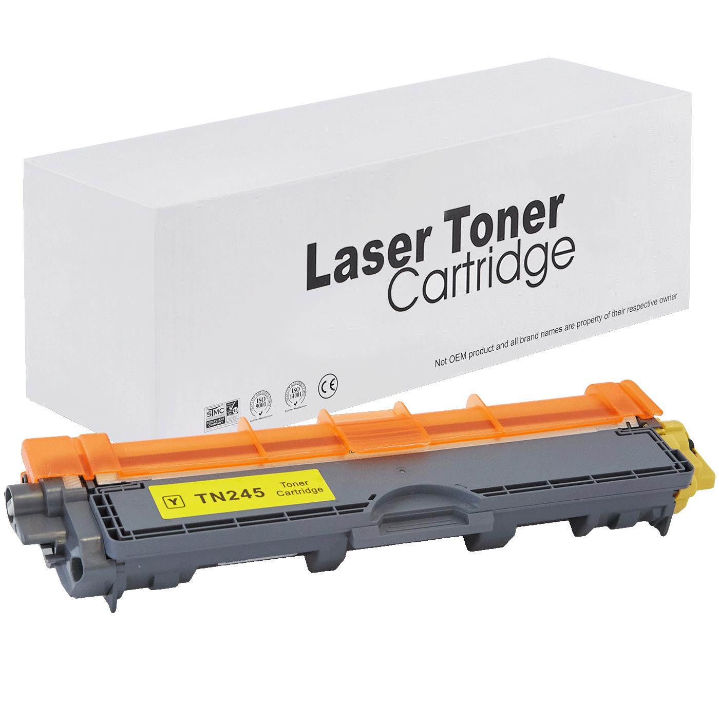 Brother TN245Y Toner für DCP-9015 (HL / DCP / MFC) – Gelb, 2200 Seiten, kompatibler Ersatz