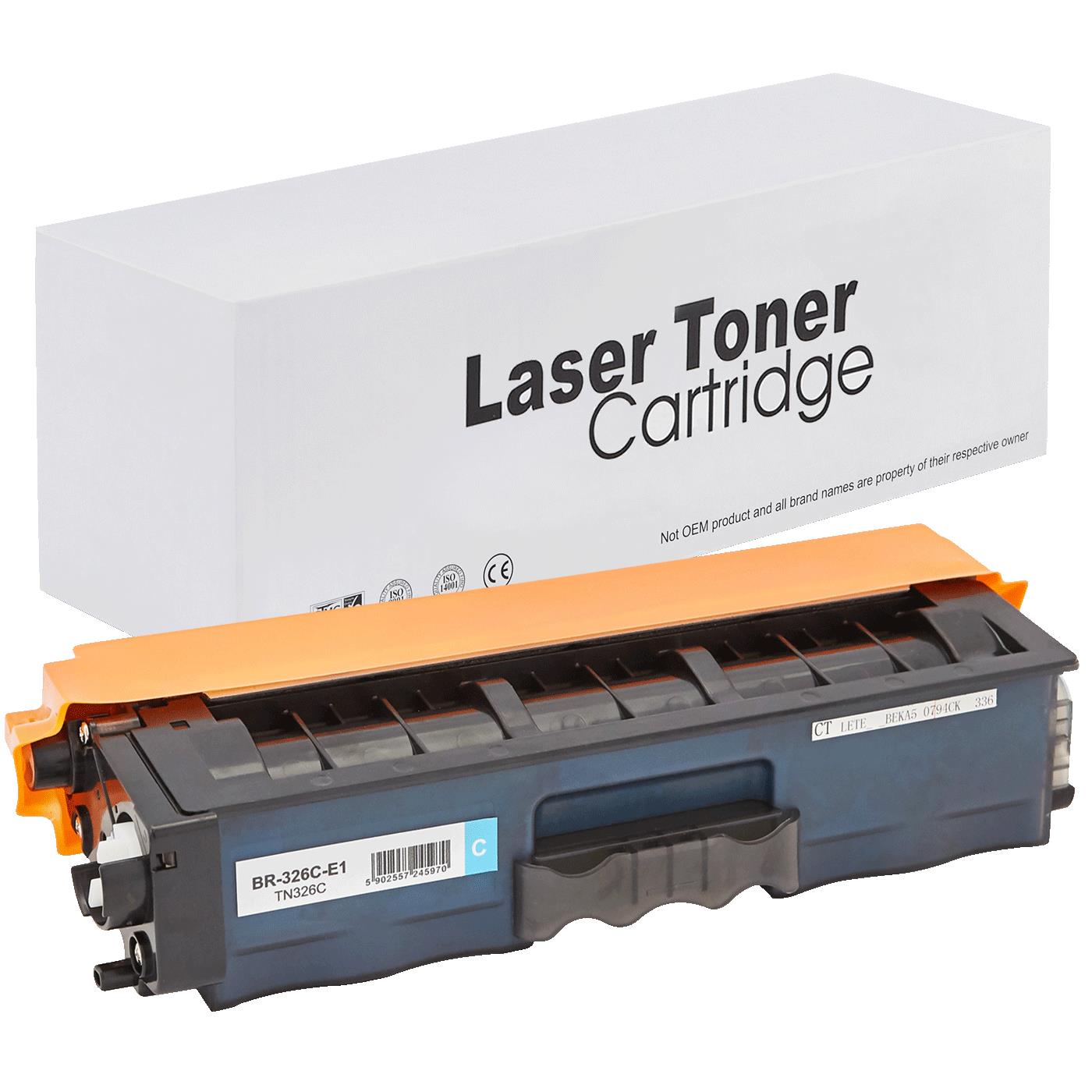 Brother TN326C Toner für DCP-L8400CDN (DCP / HL / MFC) – Cyan, 3500 Seiten, kompatibler Ersatz