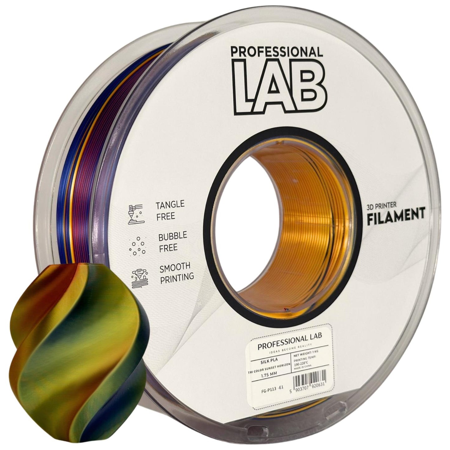 Silk PLA Filament dreifarbig Sunset Horizon 1.75mm – Prof. Lab