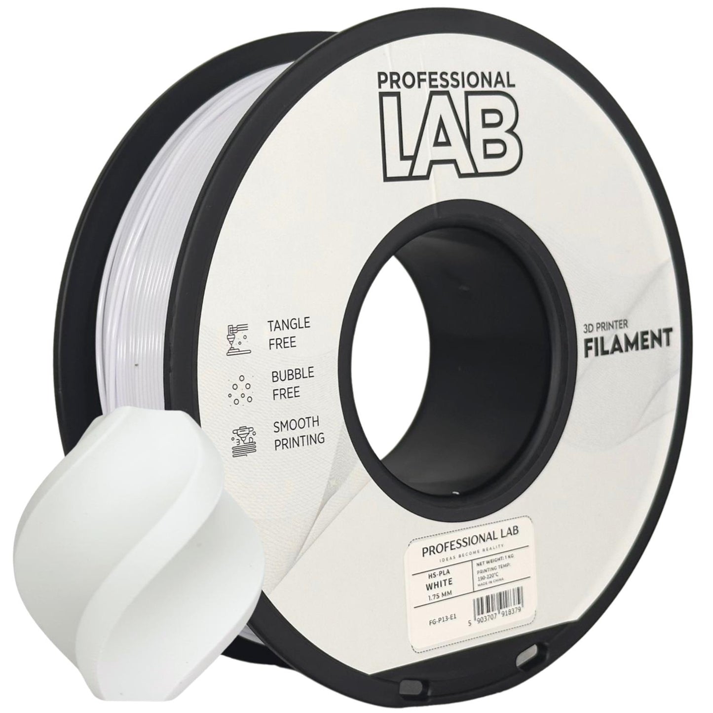 PLA High Speed Weiß, 1.75mm, +/- 0.03mm - Prof. Lab Filament