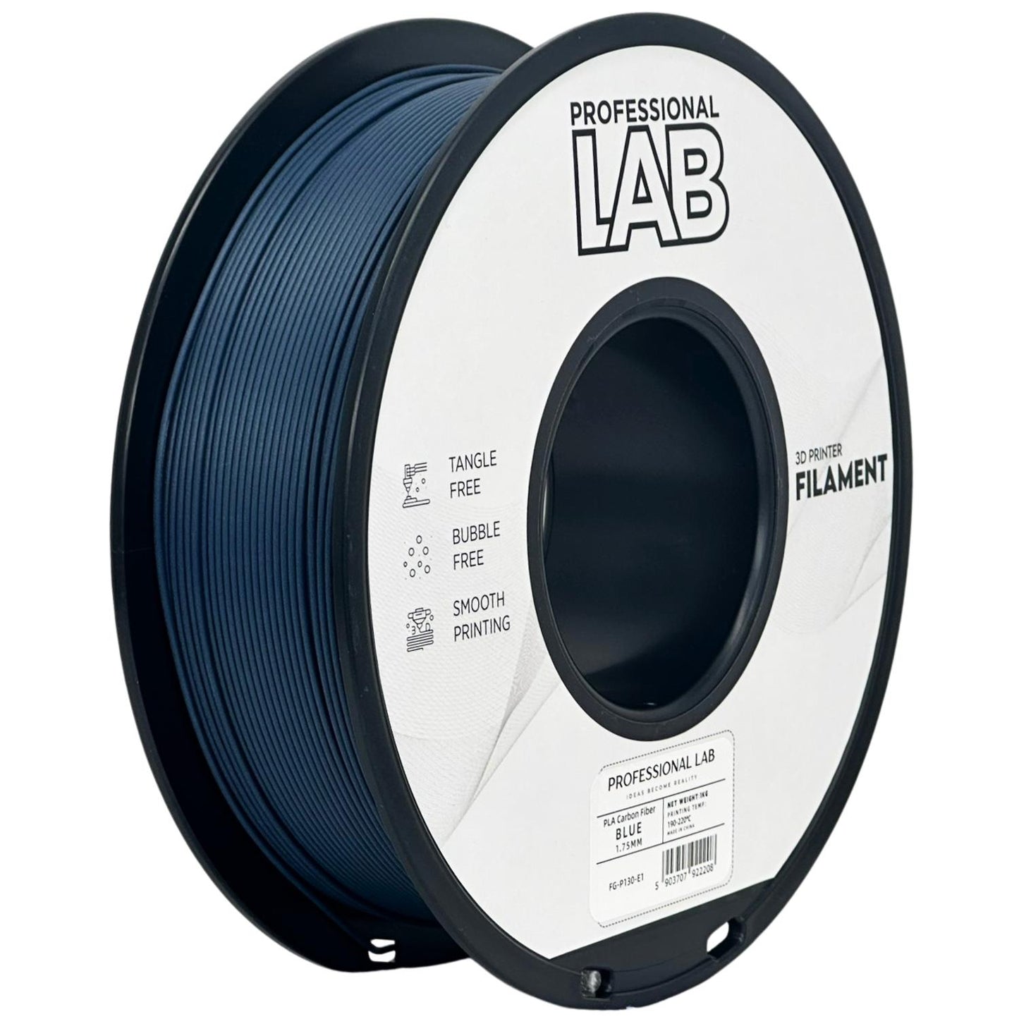 PLA Carbon Fiber Blau, 1.75mm, +/- 0.03mm - Prof. Lab Filament