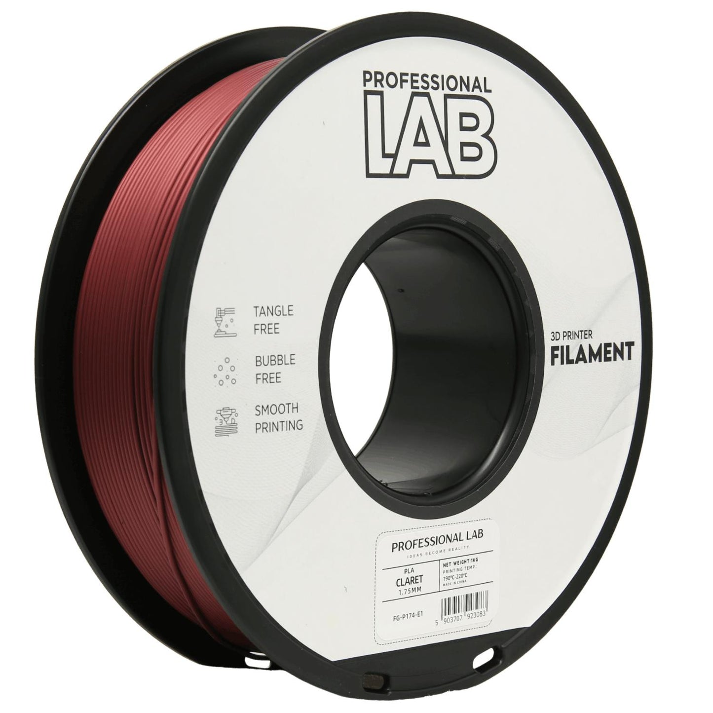 PLA Filament Bordeauxrot 1.75mm – Prof. Lab