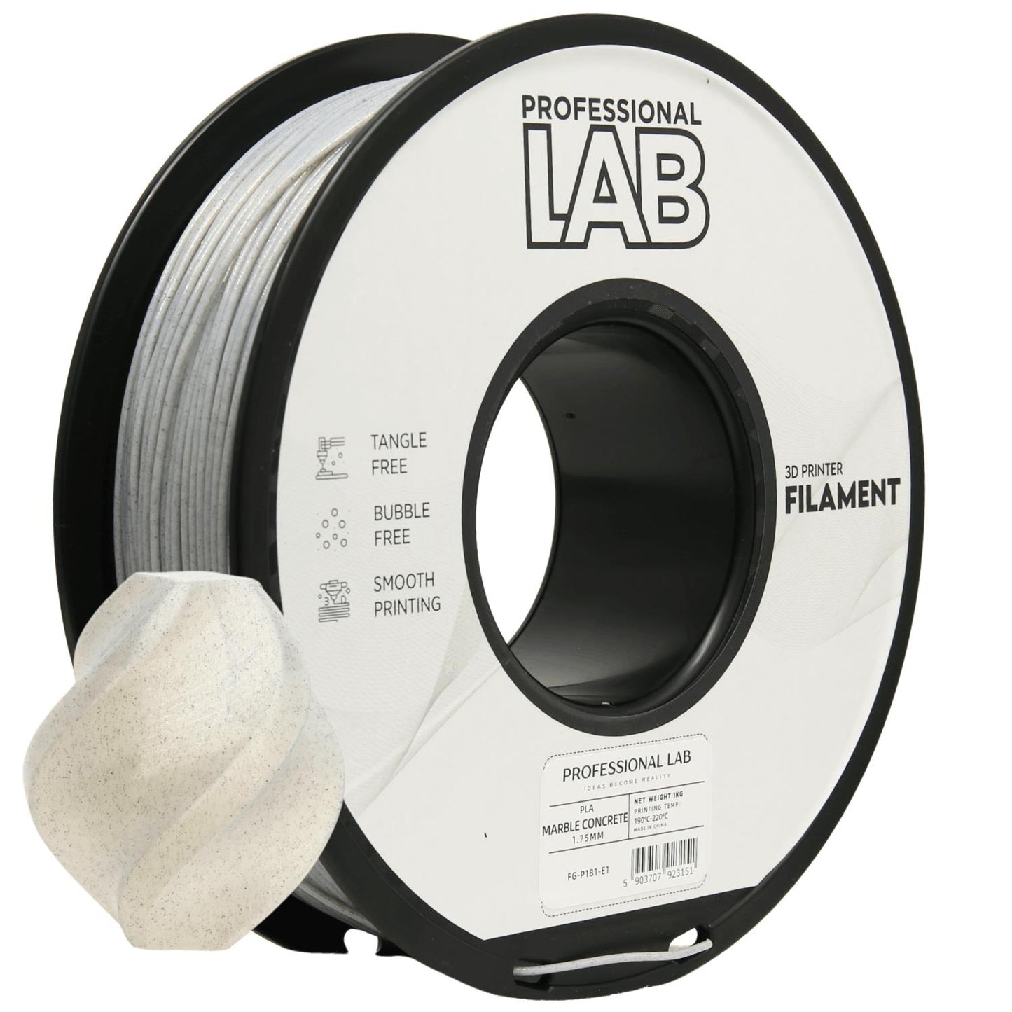 PLA Filament Marmor Betonoptik 1.75mm – Prof. Lab