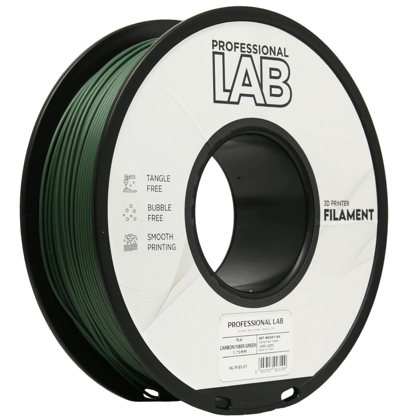 PLA Carbonfaser Filament Grün 1.75mm – Prof. Lab