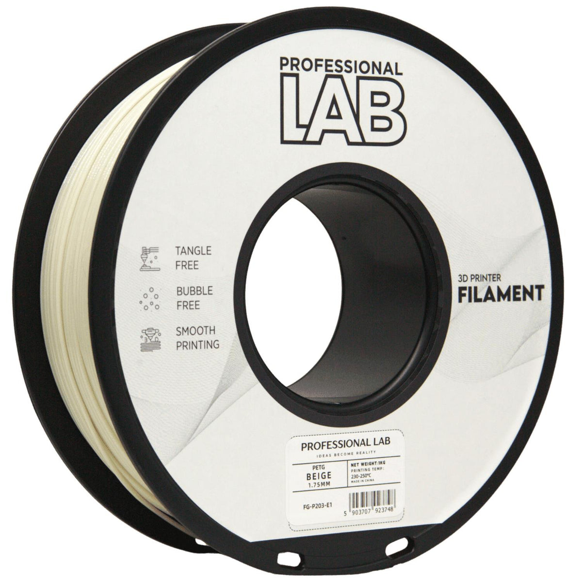 PETG Beige, 1.75mm, +/- 0.03mm - Prof. Lab Filament