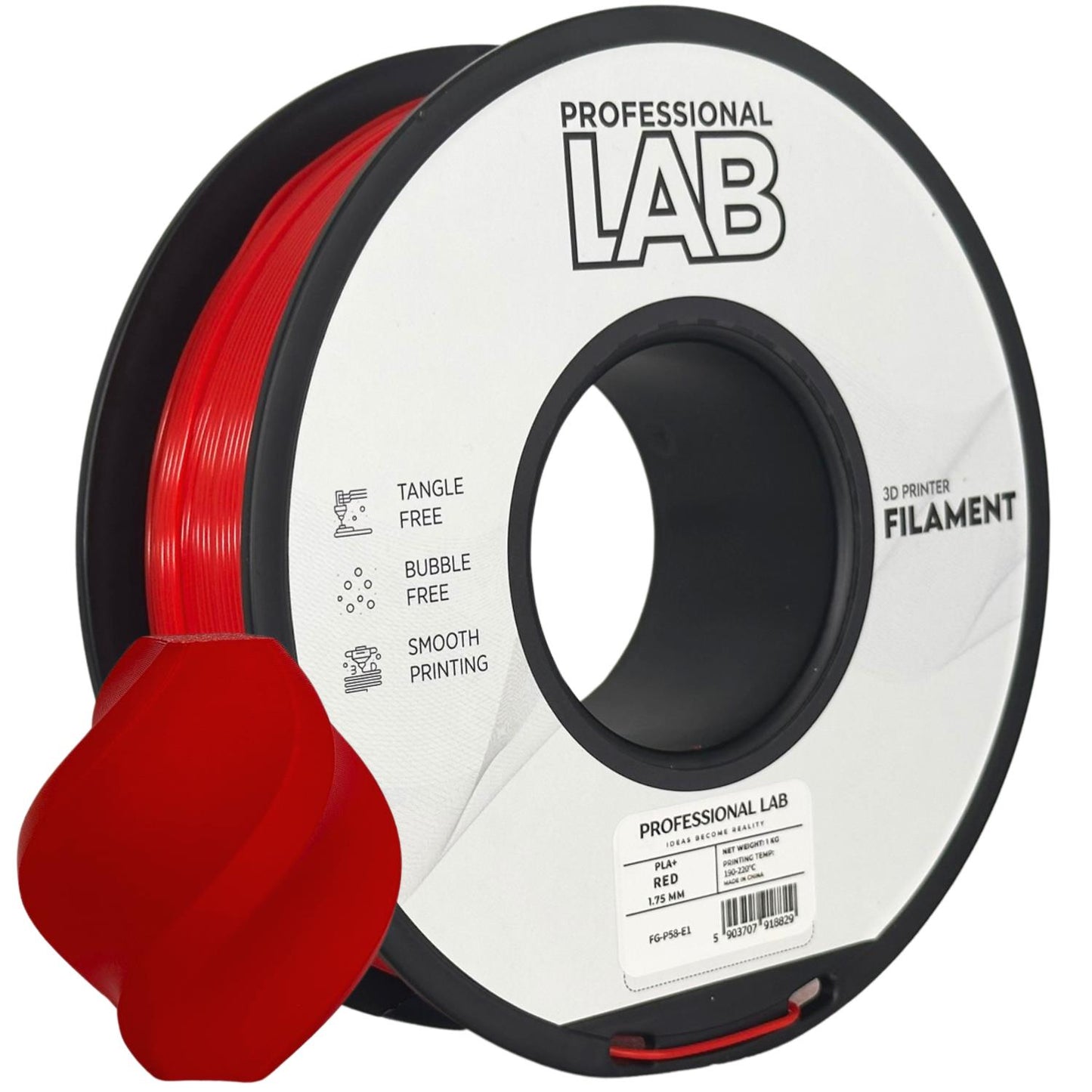PLA+ Rot, 1.75mm, +/- 0.03mm - Prof. Lab Filament
