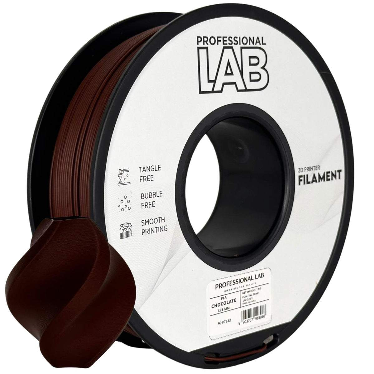 PLA Schokolade, 1.75mm, +/- 0.03mm - Prof. Lab Filament