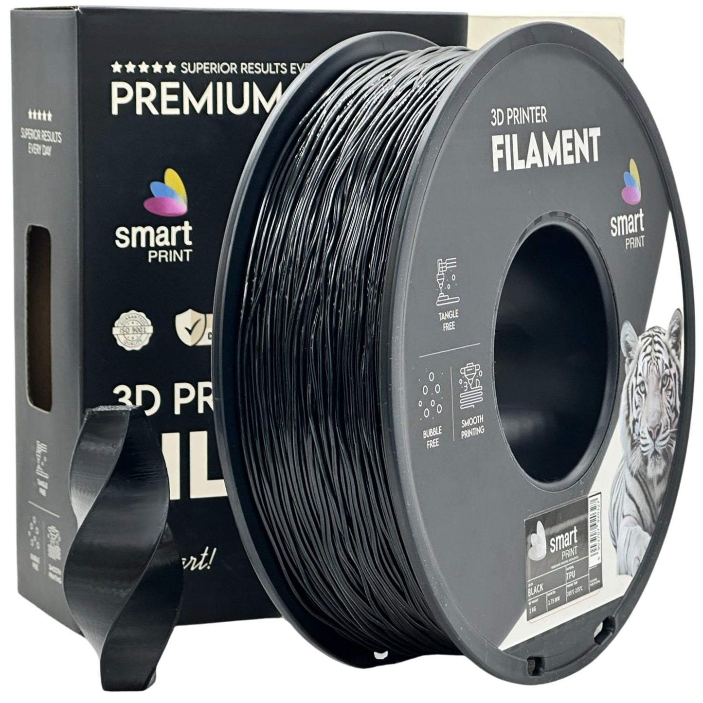 TPU Schwarz, 1.75mm, +/- 0.03mm - Smart Print Filament