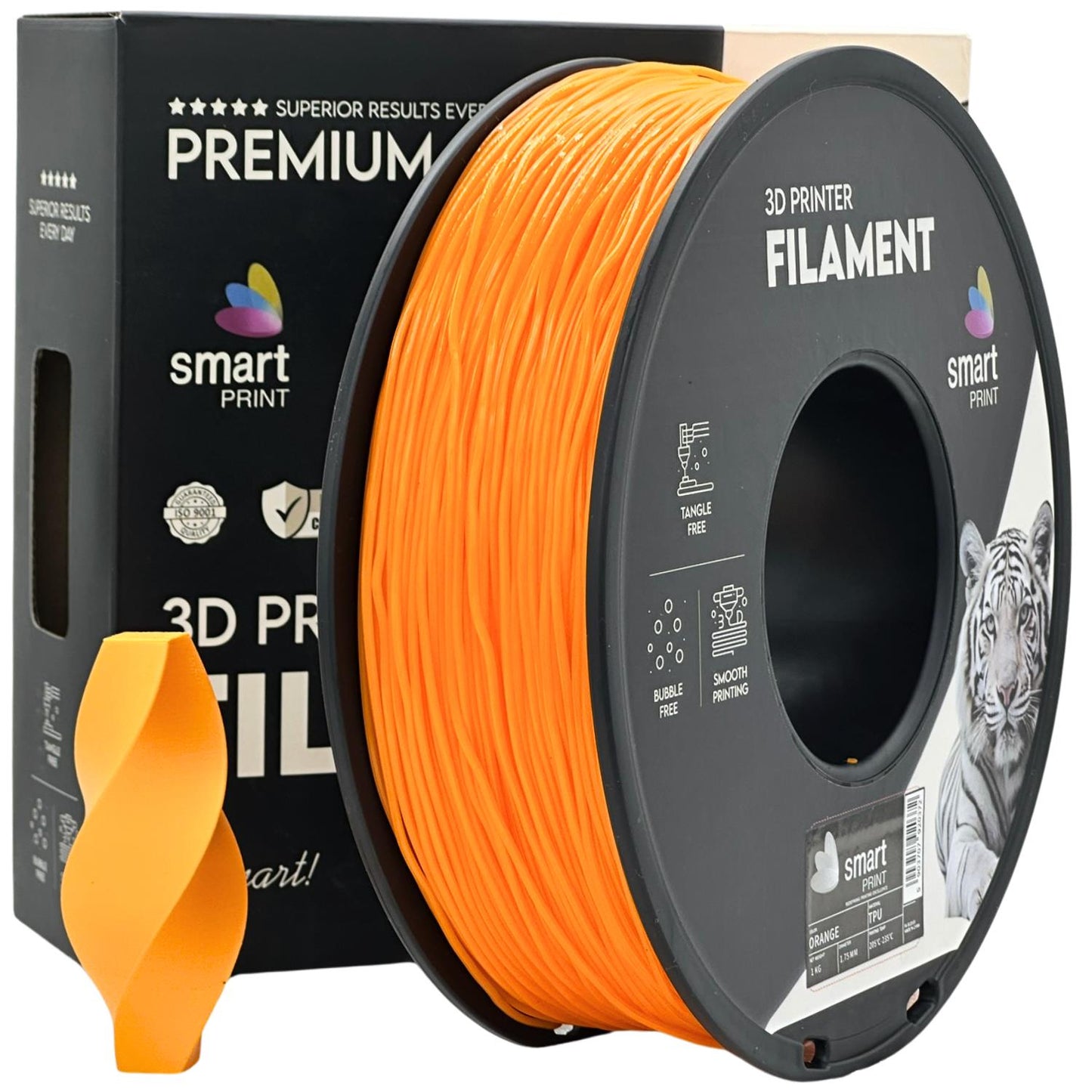 TPU Orange, 1.75mm, +/- 0.03mm - Smart Print Filament