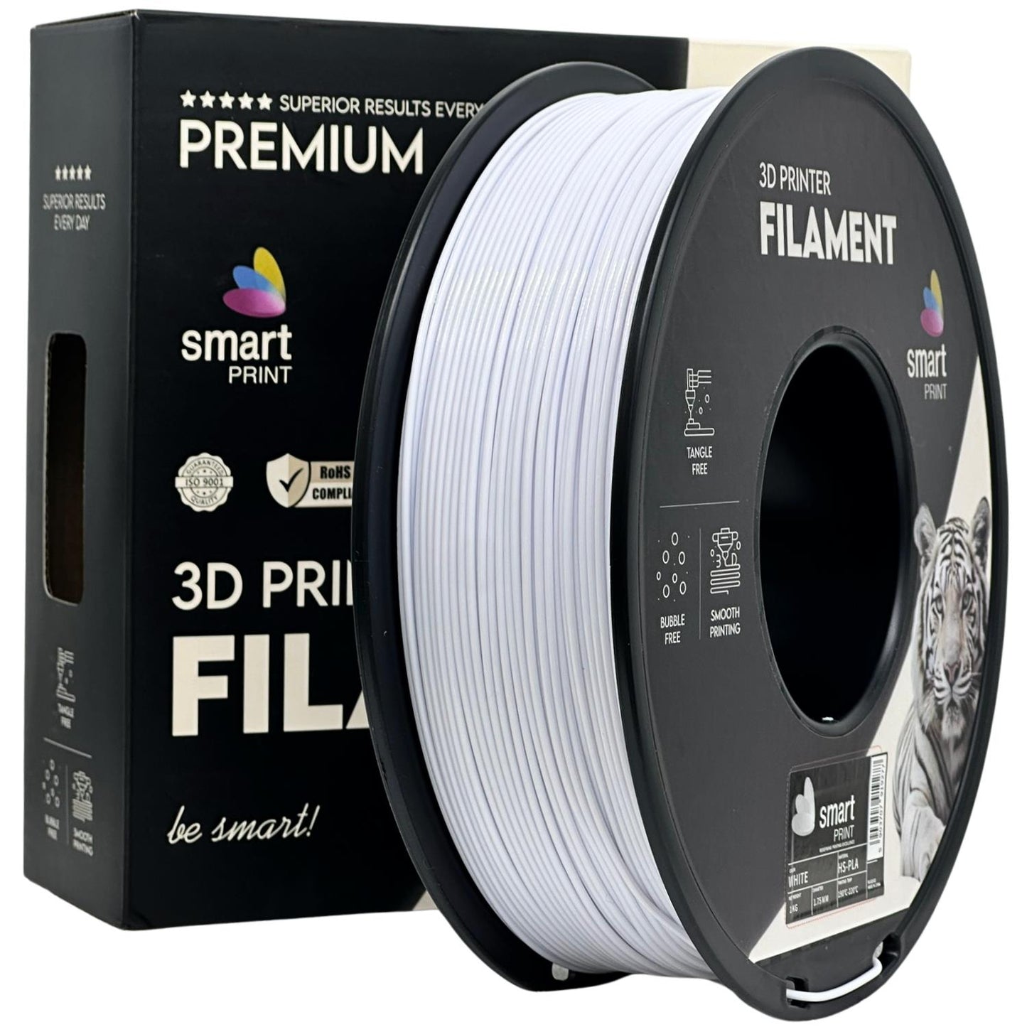 PLA High Speed Weiß, 1.75mm, +/- 0.03mm - Smart Print Filament