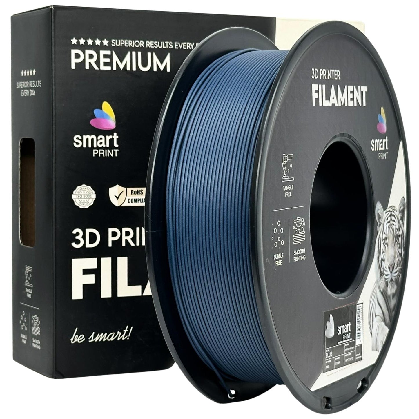PLA Carbon Fiber Blau, 1.75mm, +/- 0.03mm - Smart Print Filament