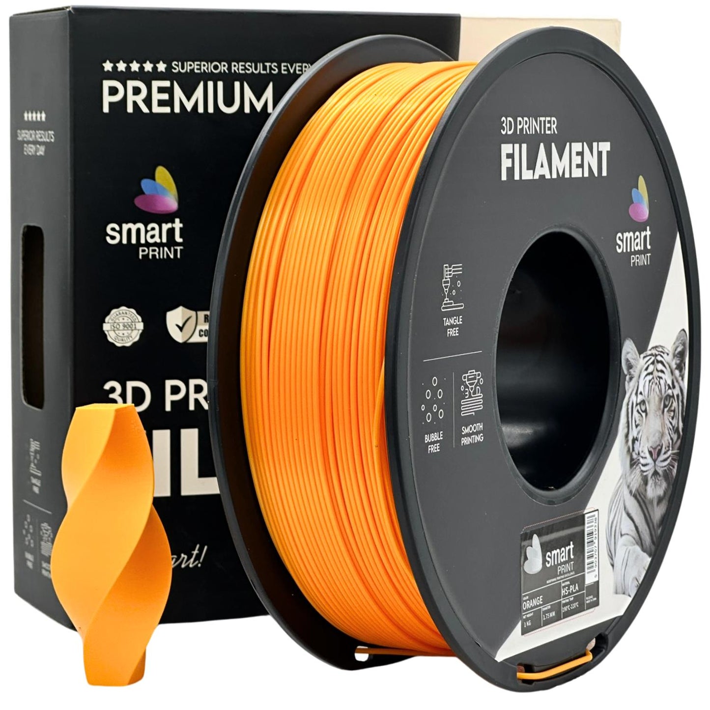 PLA High Speed Orange, 1.75mm, +/- 0.03mm - Smart Print Filament