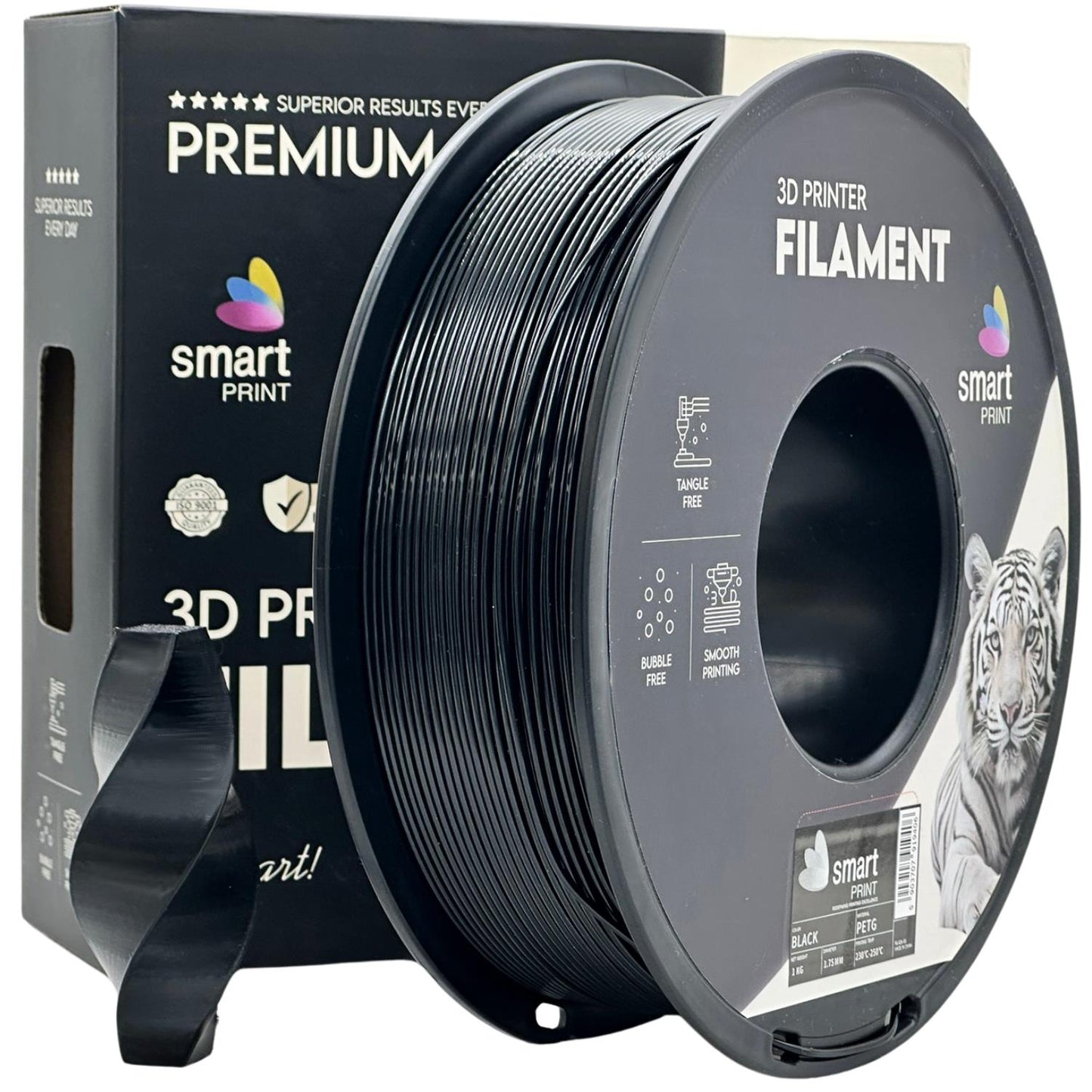 PETG Schwarz, 1.75mm, +/- 0.03mm - Smart Print Filament