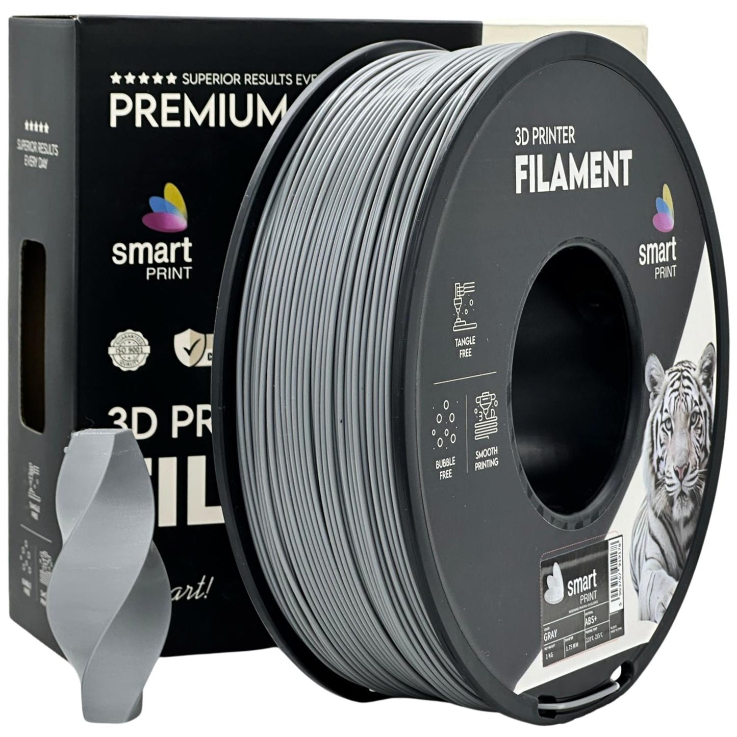 ABS+ Grau, 1.75mm, +/- 0.03mm - Smart Print Filament