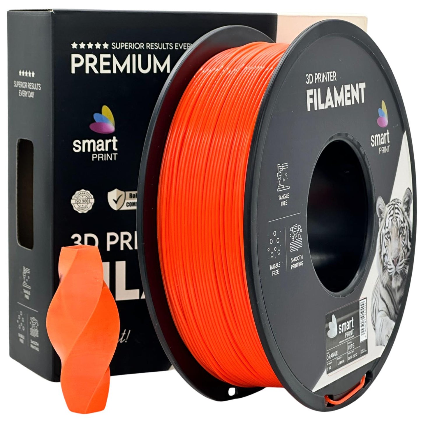 PETG Orange, 1.75mm, +/- 0.03mm - Smart Print Filament