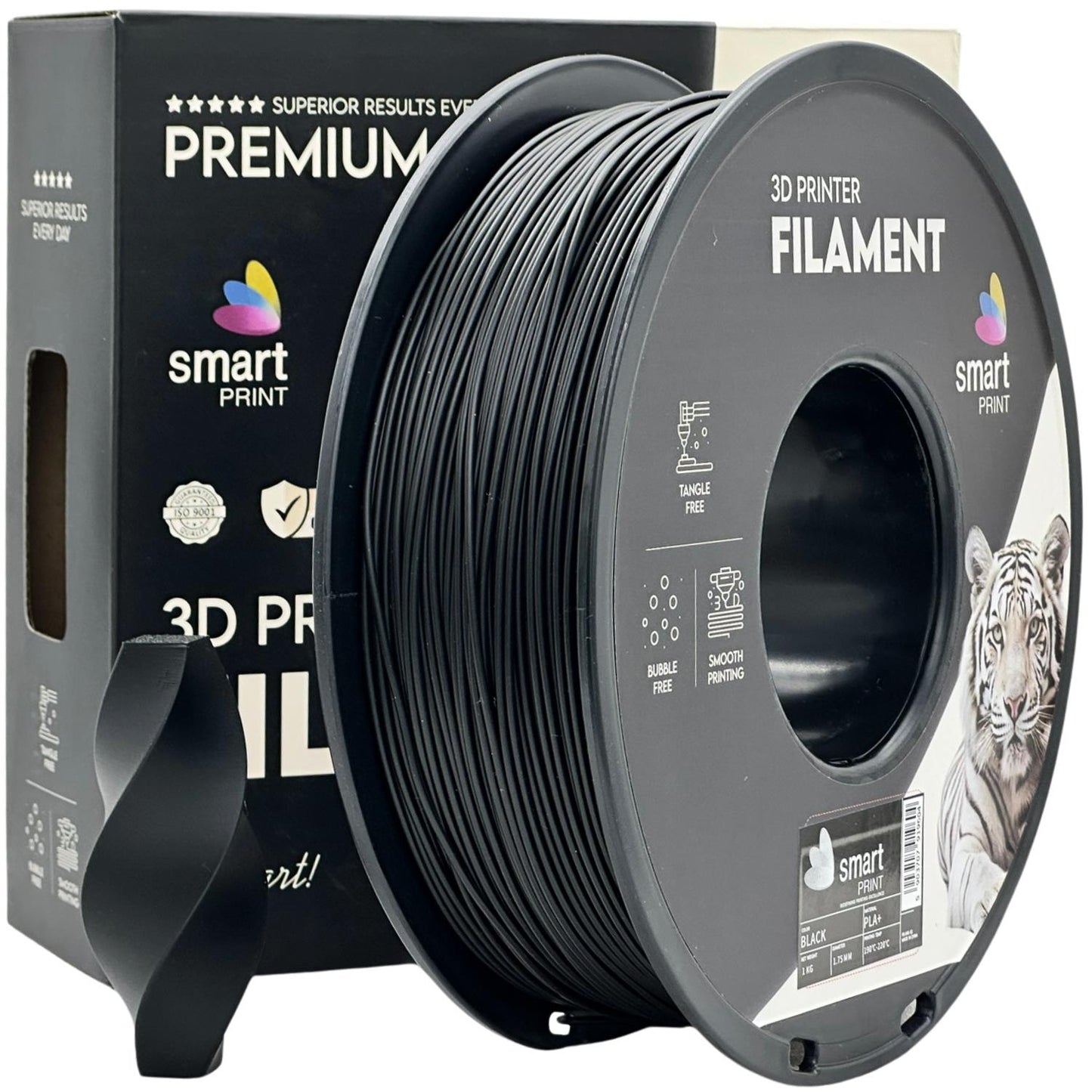 PLA+ Schwarz, 1.75mm, +/- 0.03mm - Smart Print Filament