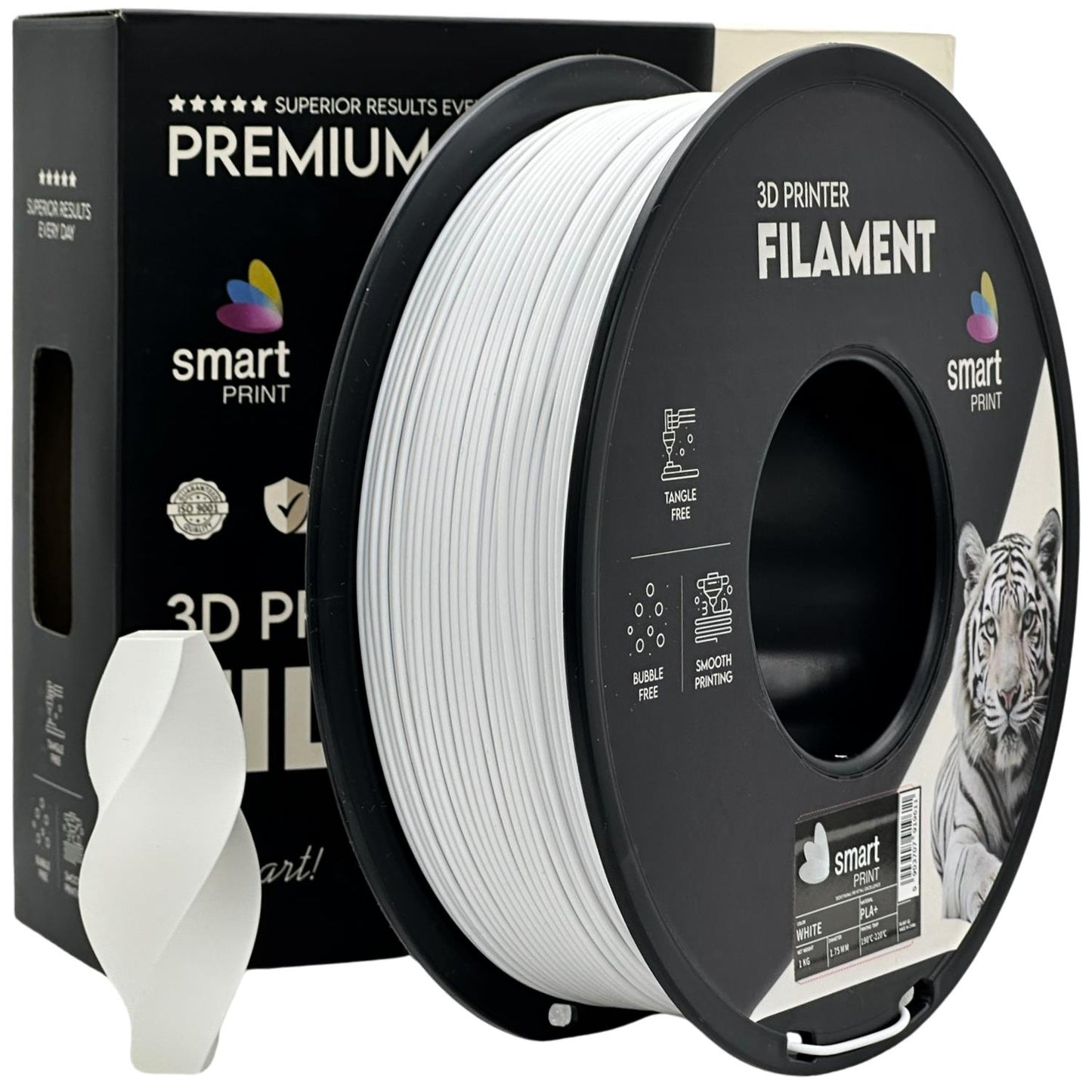 PLA+ Weiß, 1.75mm, +/- 0.03mm - Smart Print Filament