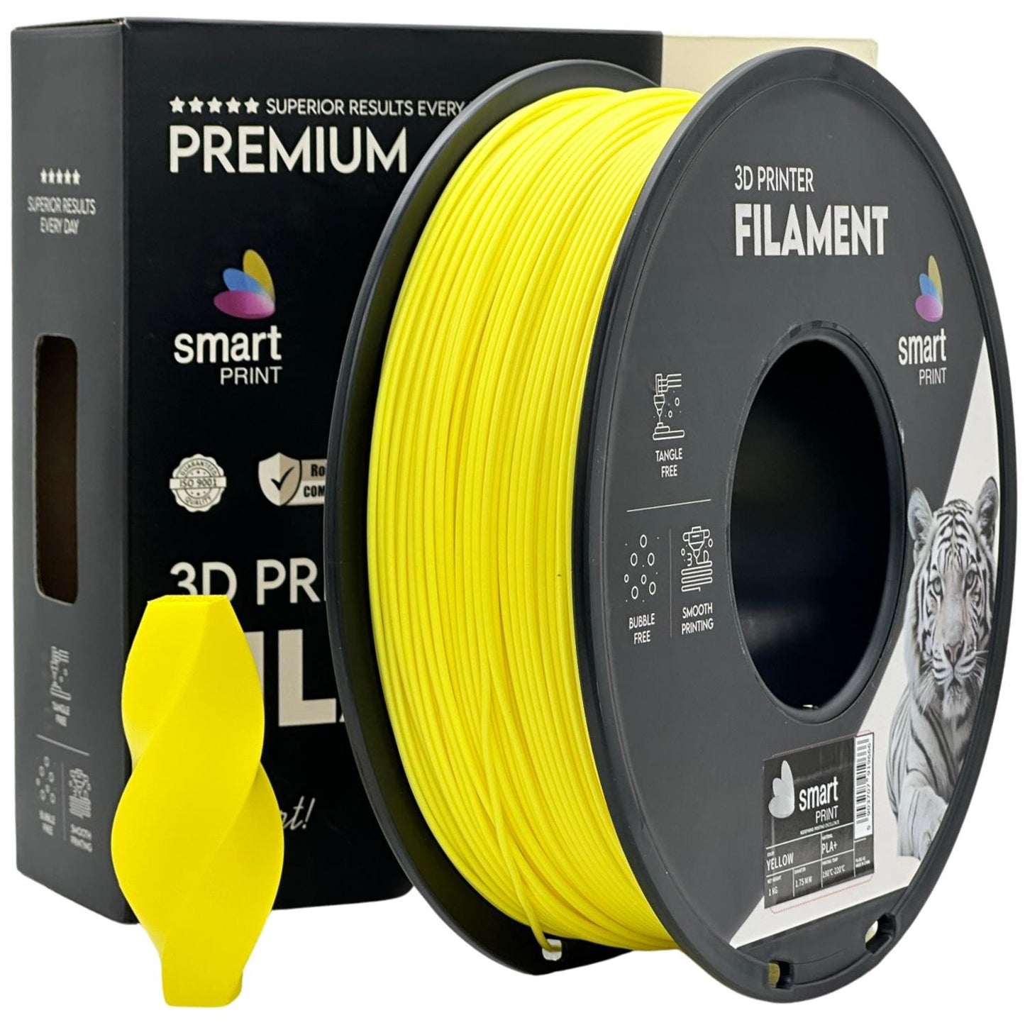 PLA+ Gelb, 1.75mm, +/- 0.03mm - Smart Print Filament