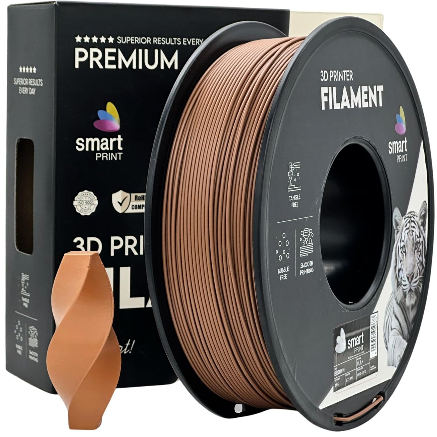 PLA+ Braun, 1.75mm, +/- 0.03mm - Smart Print Filament