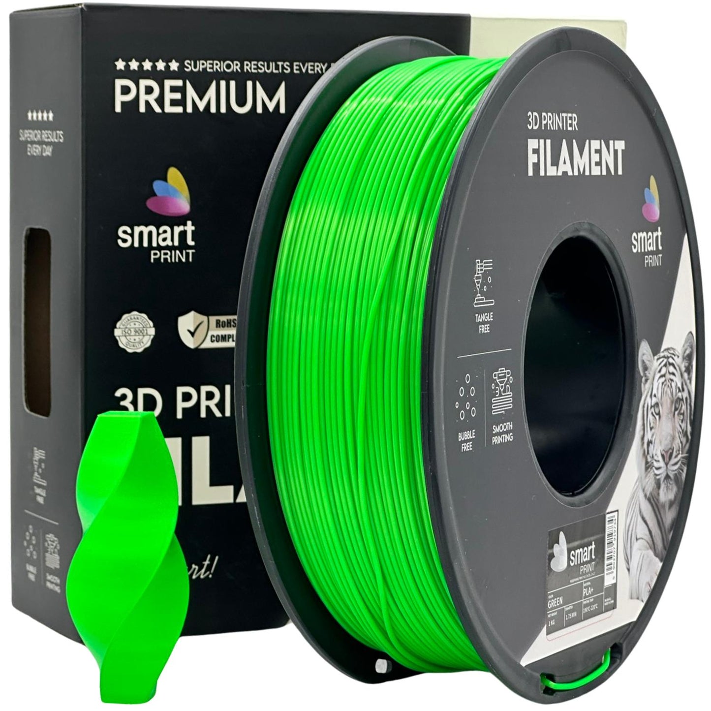 PLA+ Grün, 1.75mm, +/- 0.03mm - Smart Print Filament