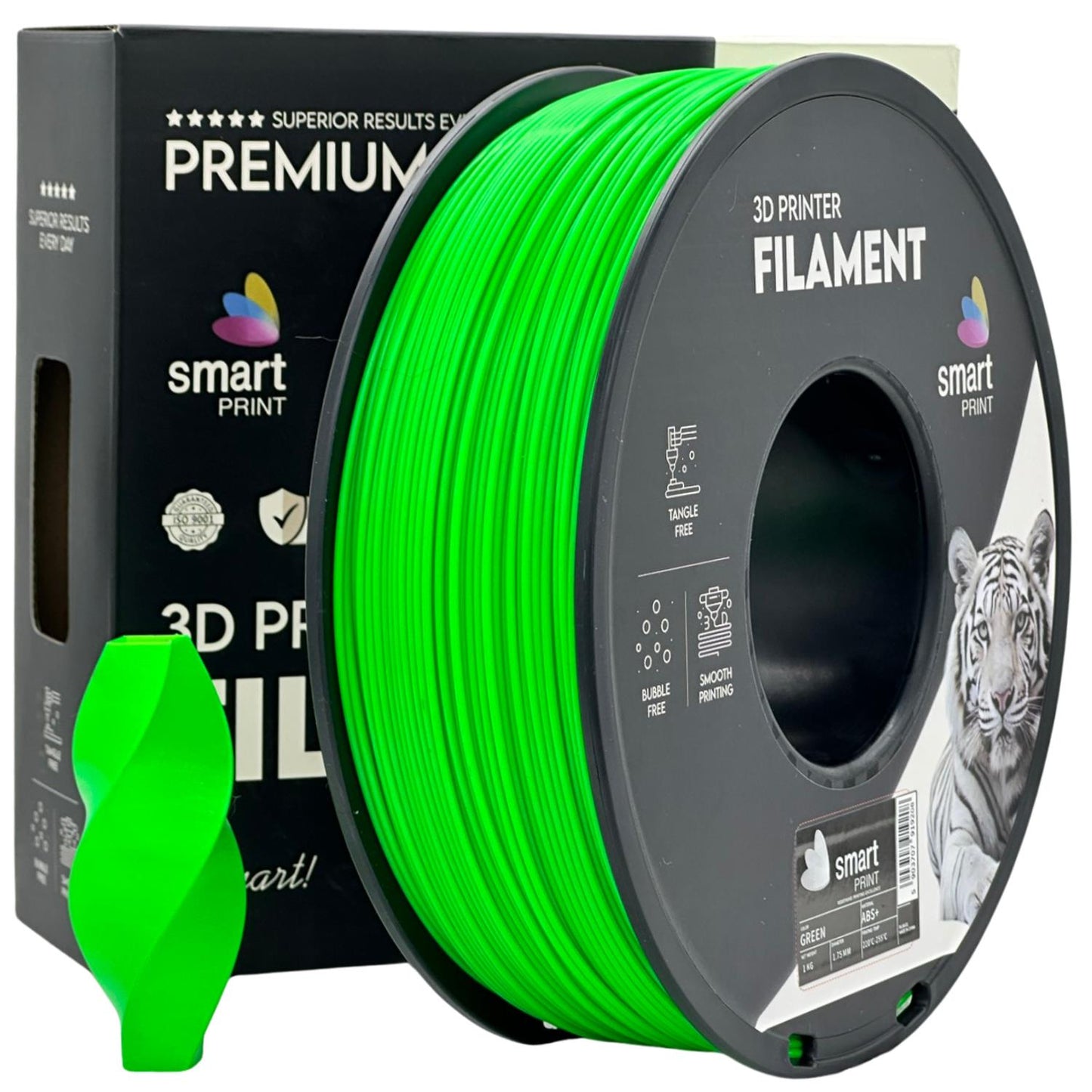 ABS+ Grün, 1.75mm, +/- 0.03mm - Smart Print Filament
