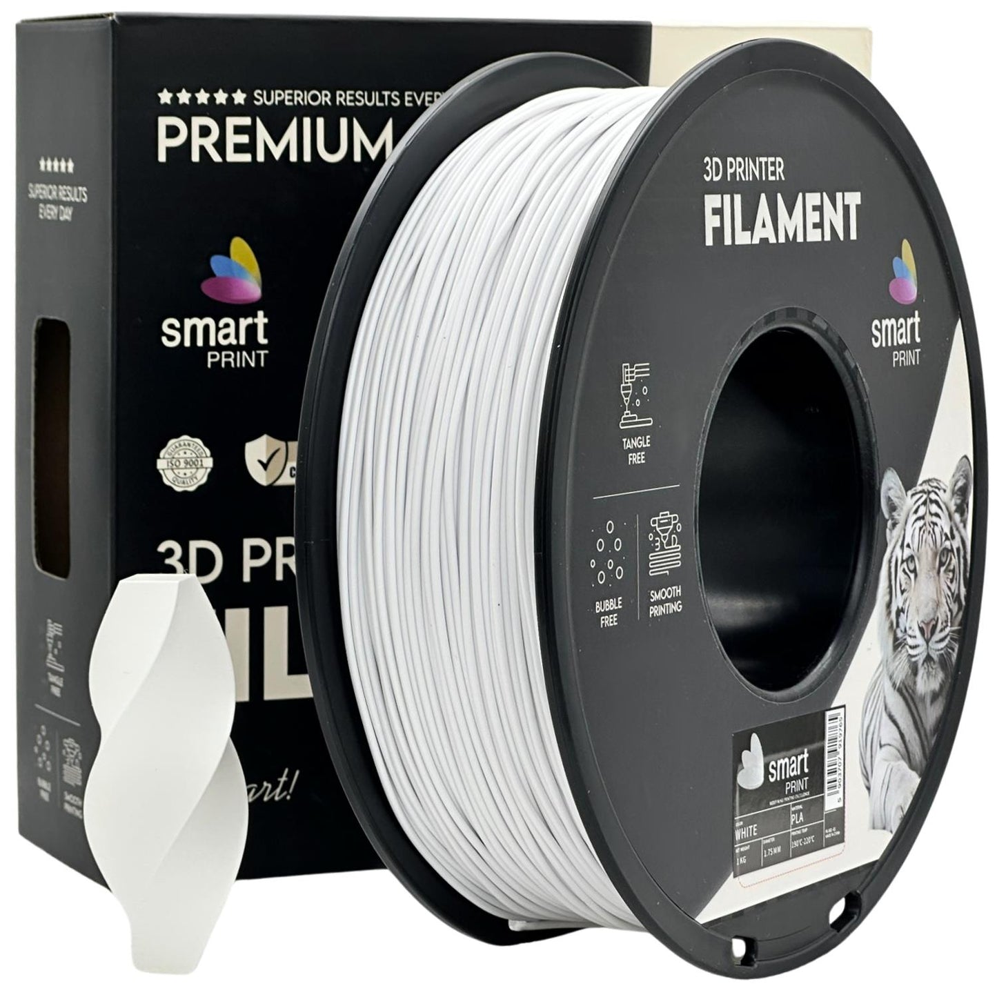 PLA Weiß, 1.75mm, +/- 0.03mm - Smart Print Filament