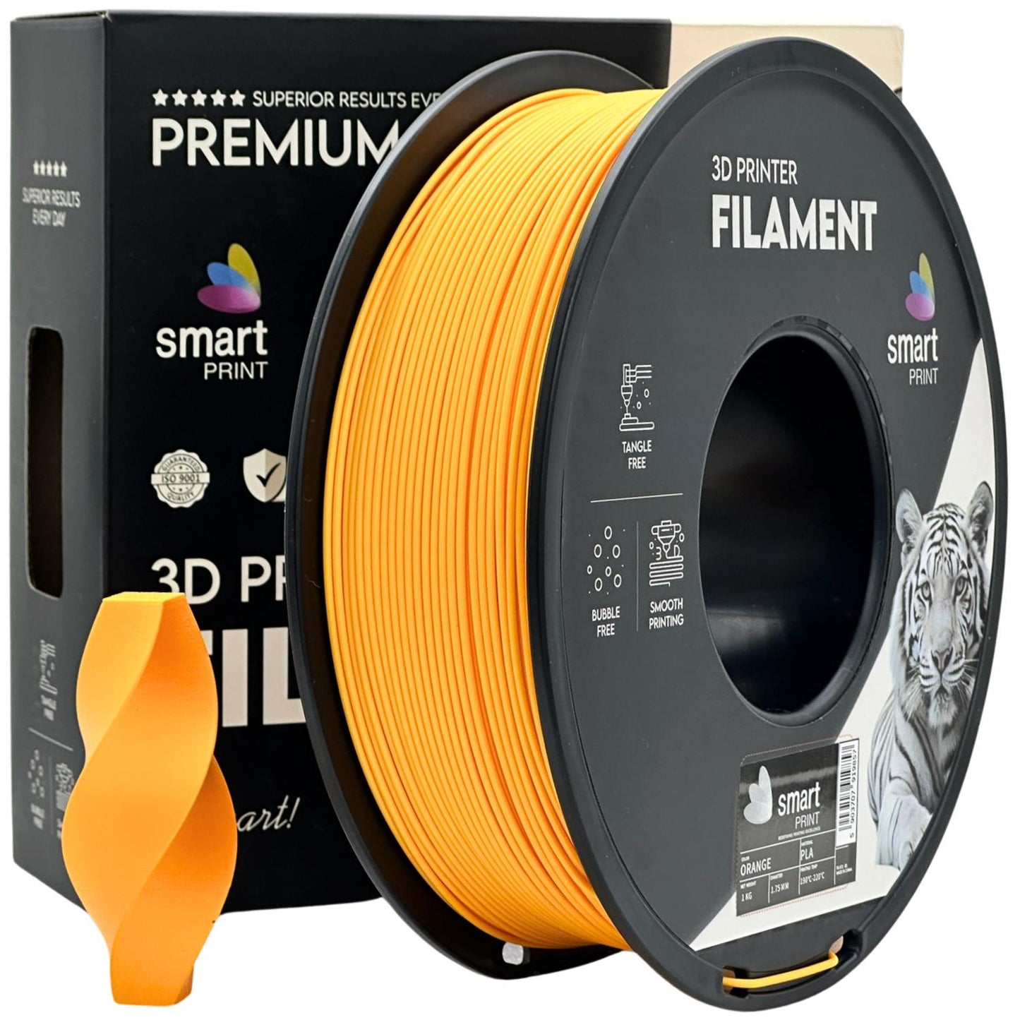 PLA Orange, 1.75mm, +/- 0.03mm - Smart Print Filament