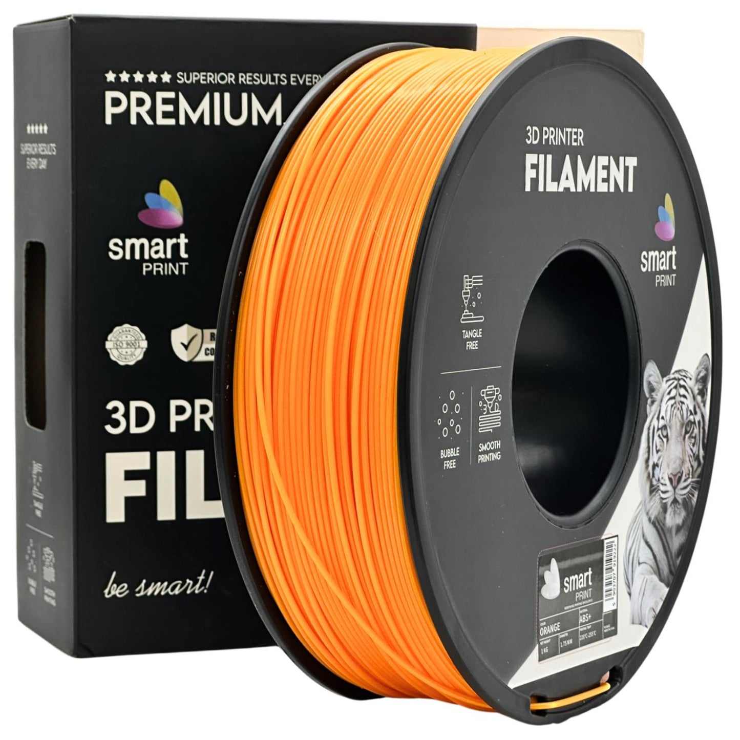 ABS+ Orange, 1.75mm, +/- 0.03mm - Smart Print Filament