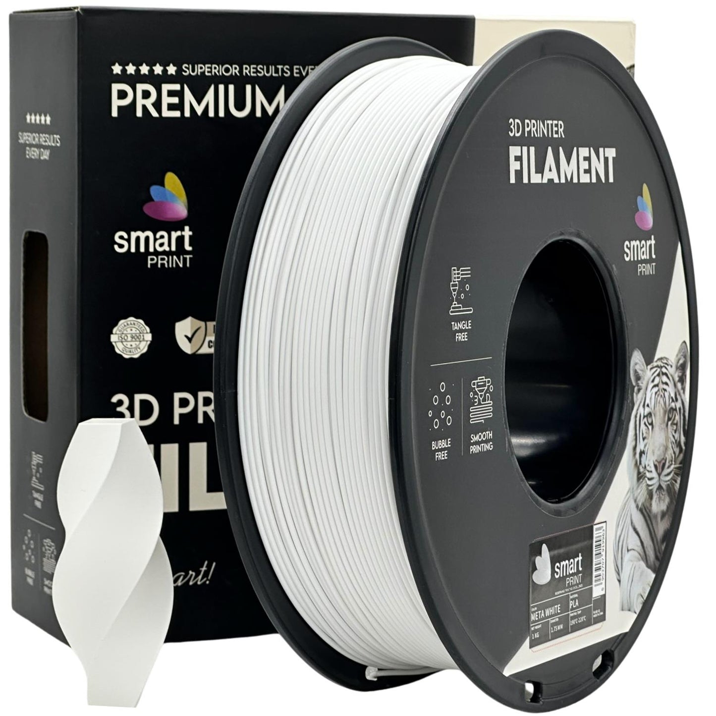PLA meta Weiß, 1.75mm, +/- 0.03mm - Smart Print Filament