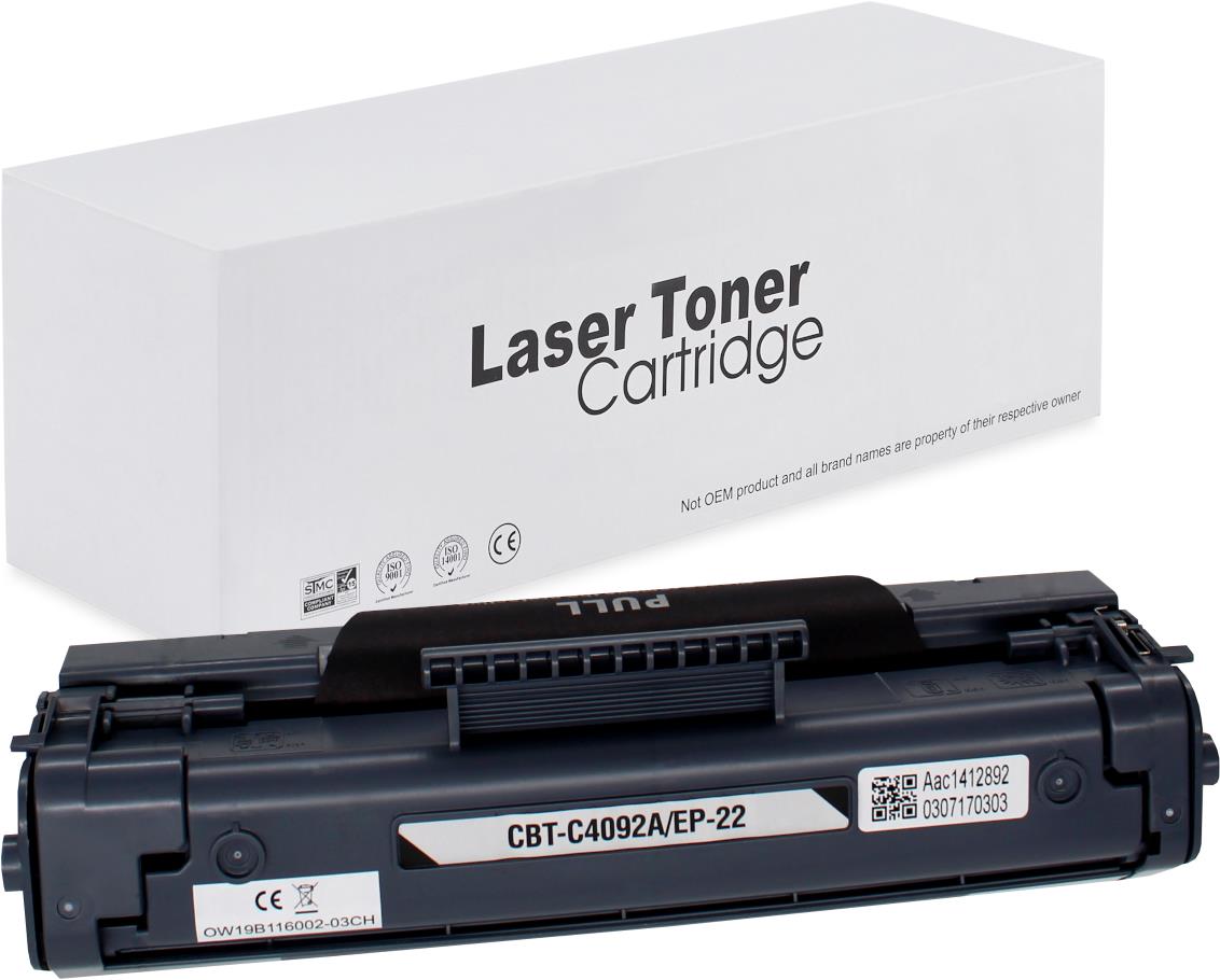 HP / Canon C4092A Toner für LaserJet 1100 (LaserJet / i-SENSYS) – Schwarz, 2500 Seiten, kompatibler Ersatz