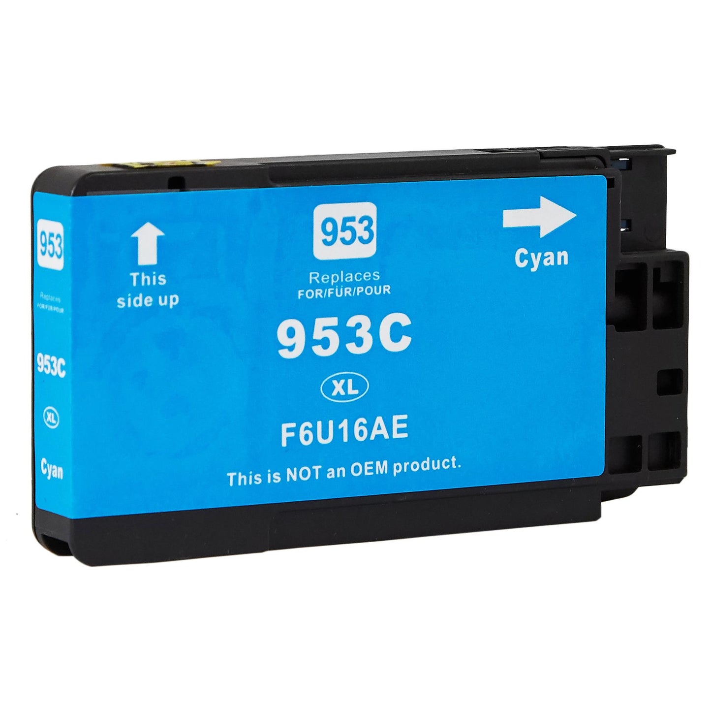 HP F6U16AE / 953XL Tintenpatrone für OfficeJet Pro 7720 – Cyan, 24 ml, kompatibel