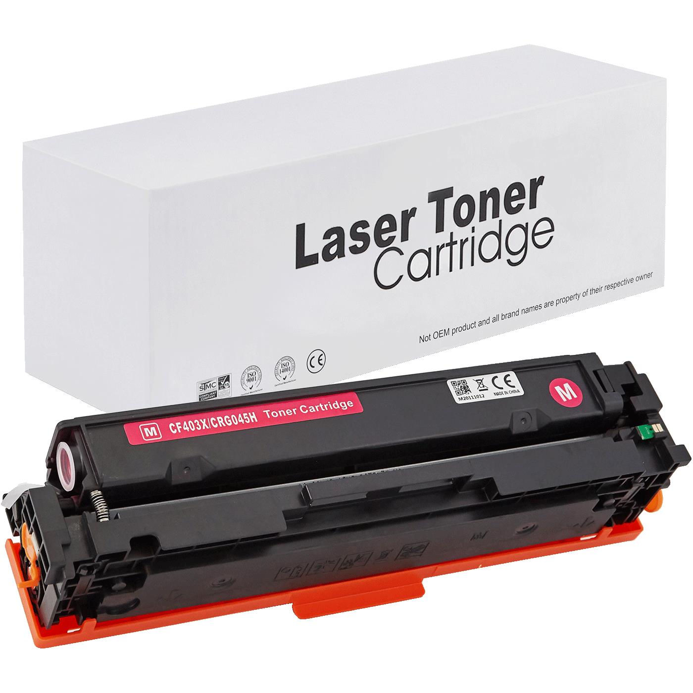 HP / Canon CF403X Toner für Color LaserJet Pro M250 (Color LaserJet Pro / i-SENSYS) – Magenta, 2200 Seiten, kompatibler Ersatz