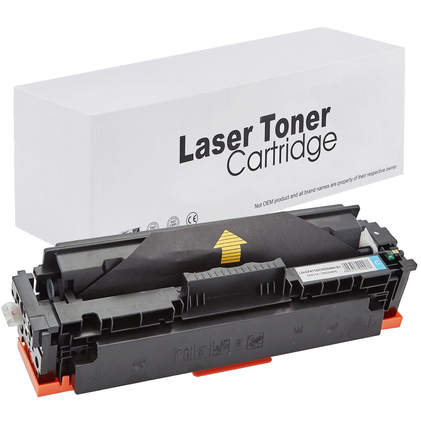 HP / Canon CF411X Toner für Color LaserJet Pro M450 (Color LaserJet Pro / i-SENSYS) – Cyan, 5000 Seiten, kompatibler Ersatz