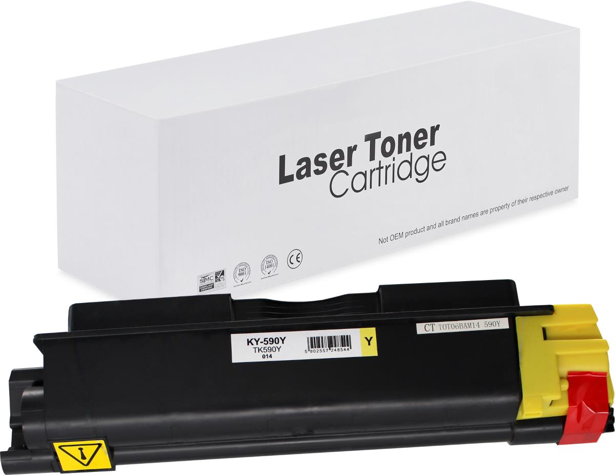 Kyocera TK590Y Toner für FS-C2016MFP – Gelb, 5000 Seiten, kompatibler Ersatz