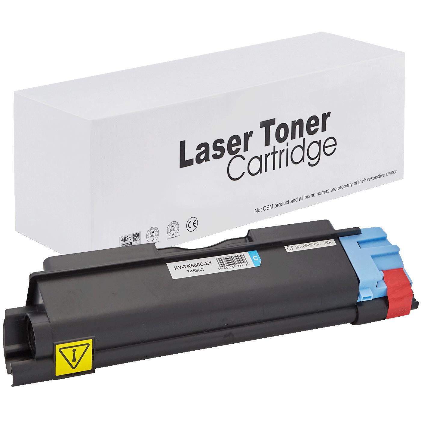 Kyocera TK580C Toner für FS-C5150DN – Cyan, 2800 Seiten, kompatibler Ersatz