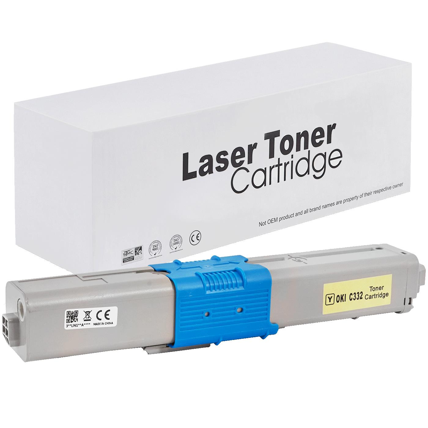 OKI 46508709 Toner für C332DN (C / MC) – Yellow, 3000 Seiten, kompatibler Ersatz