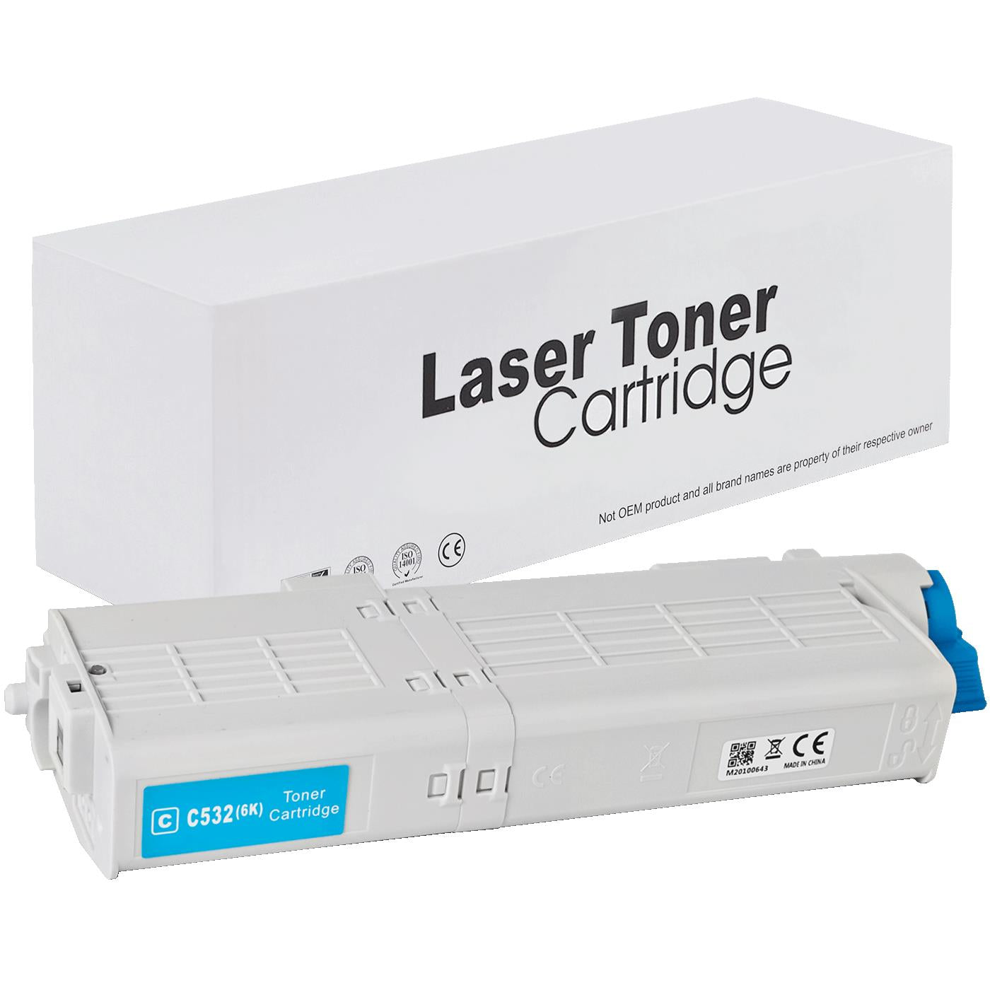 Oki 46490607 Toner für C532 (C / MC) – Cyan, 6000 Seiten, kompatibler Ersatz