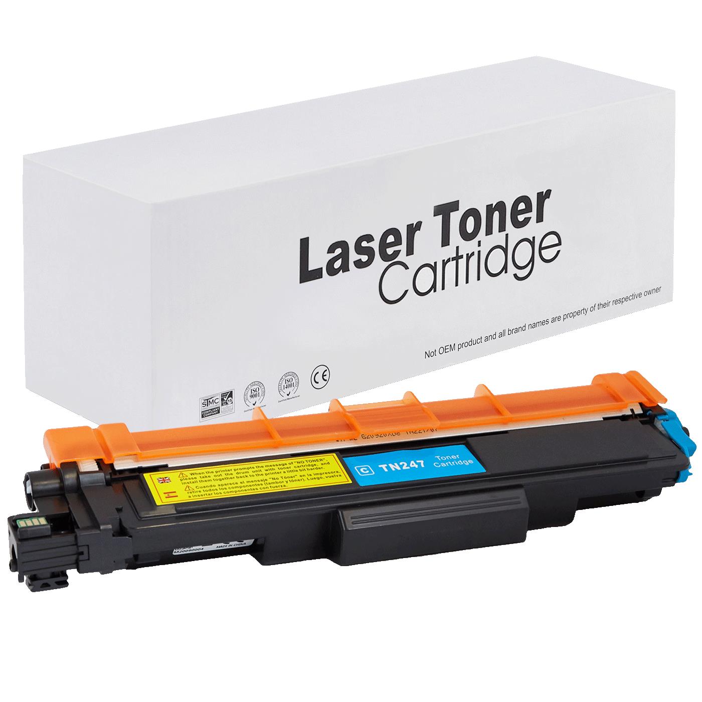 Brother TN247C Toner für DCP-L3510CDW (HL / DCP / MFC) – Cyan, 2300 Seiten, kompatibler Ersatz