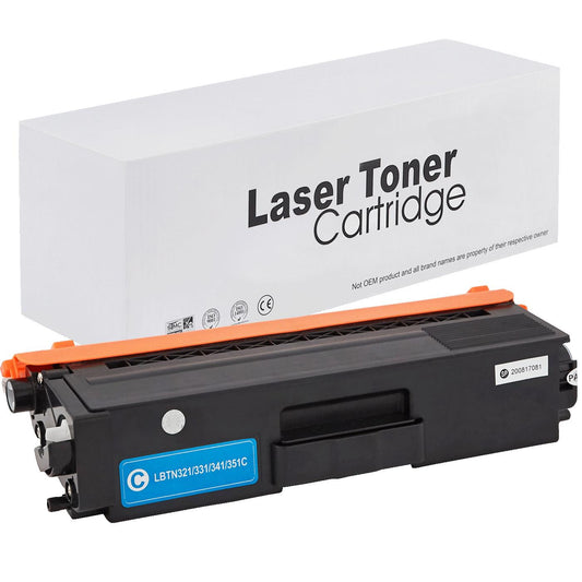 Brother TN321C Toner für DCP-L8400CDN (DCP / HL / MFC) – Cyan, 1500 Seiten, kompatibler Ersatz