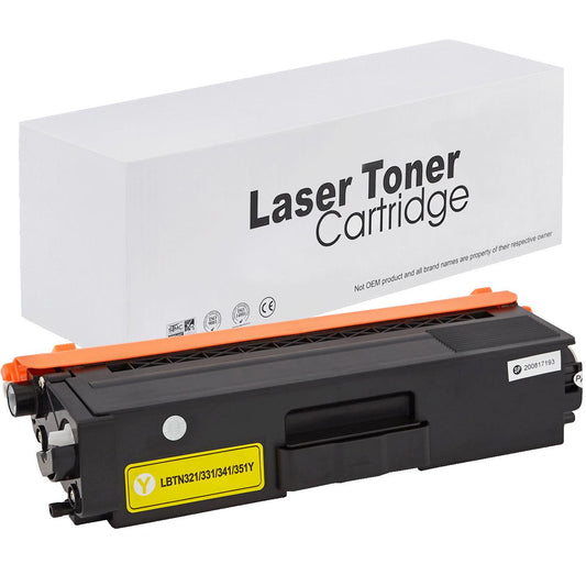 Brother TN321Y Toner für DCP-L8400CDN (DCP / HL / MFC) – Gelb, 1500 Seiten, kompatibler Ersatz