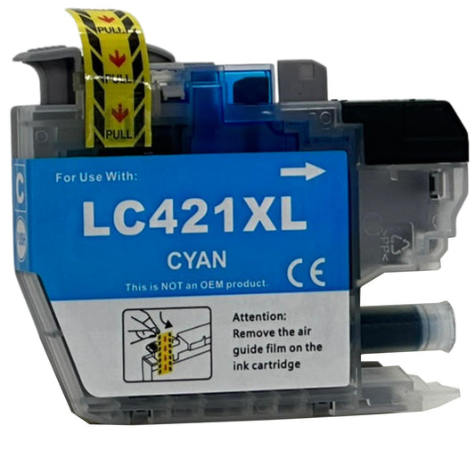 Brother LC421 Tintenpatrone für DCP-J1050DW (DCP / MFC) – Cyan, 8.5 ml, kompatibel