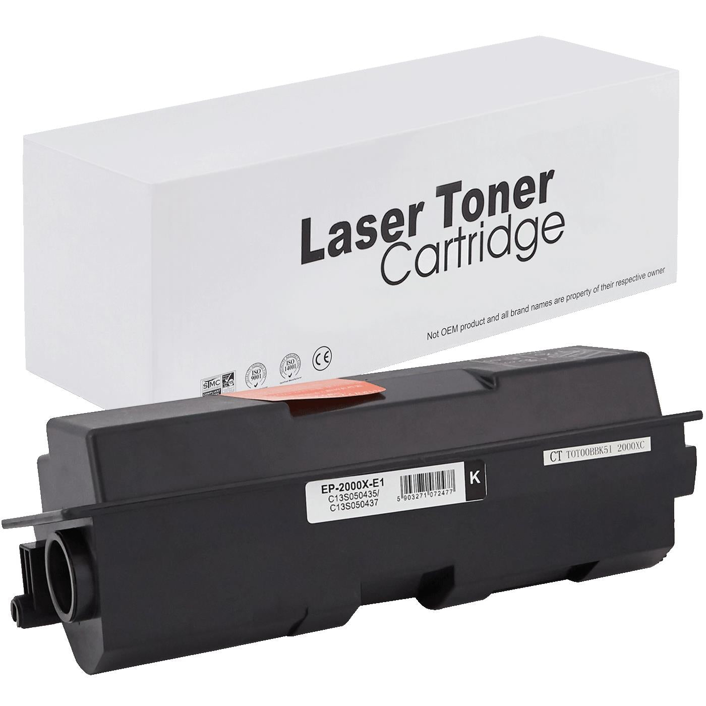 Epson C13S050435 Toner für Aculaser M 2000 (AcuLaser M2000) – Schwarz, 8000 Seiten, kompatibler Ersatz