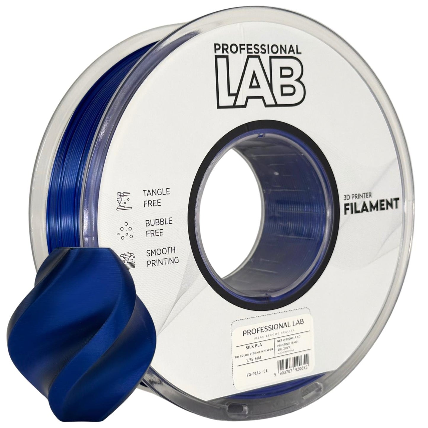 Silk PLA Filament Dreifarbig Seidenglanz 1.75mm – Prof. Lab