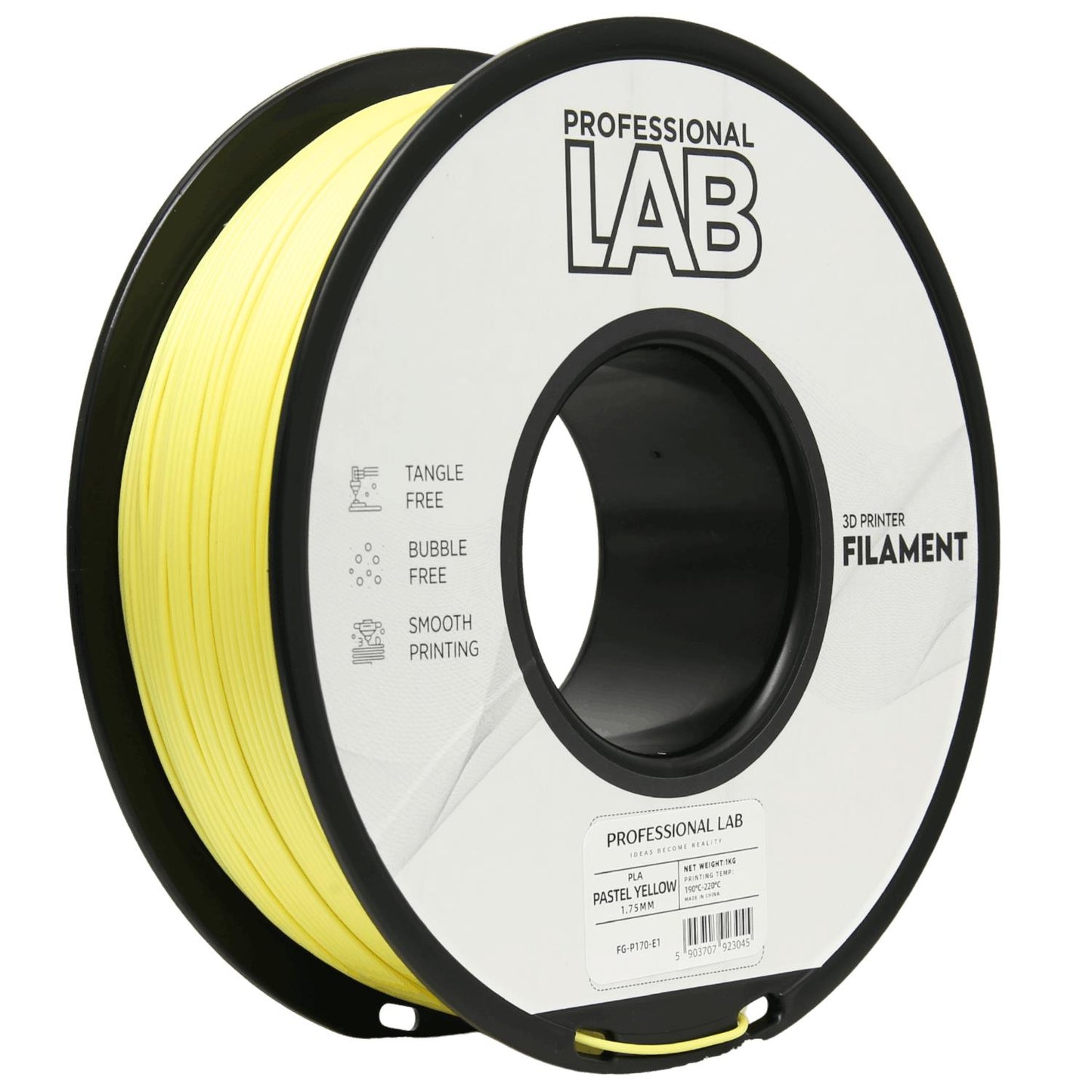 PLA Filament Pastellgelb 1.75mm – Prof. Lab