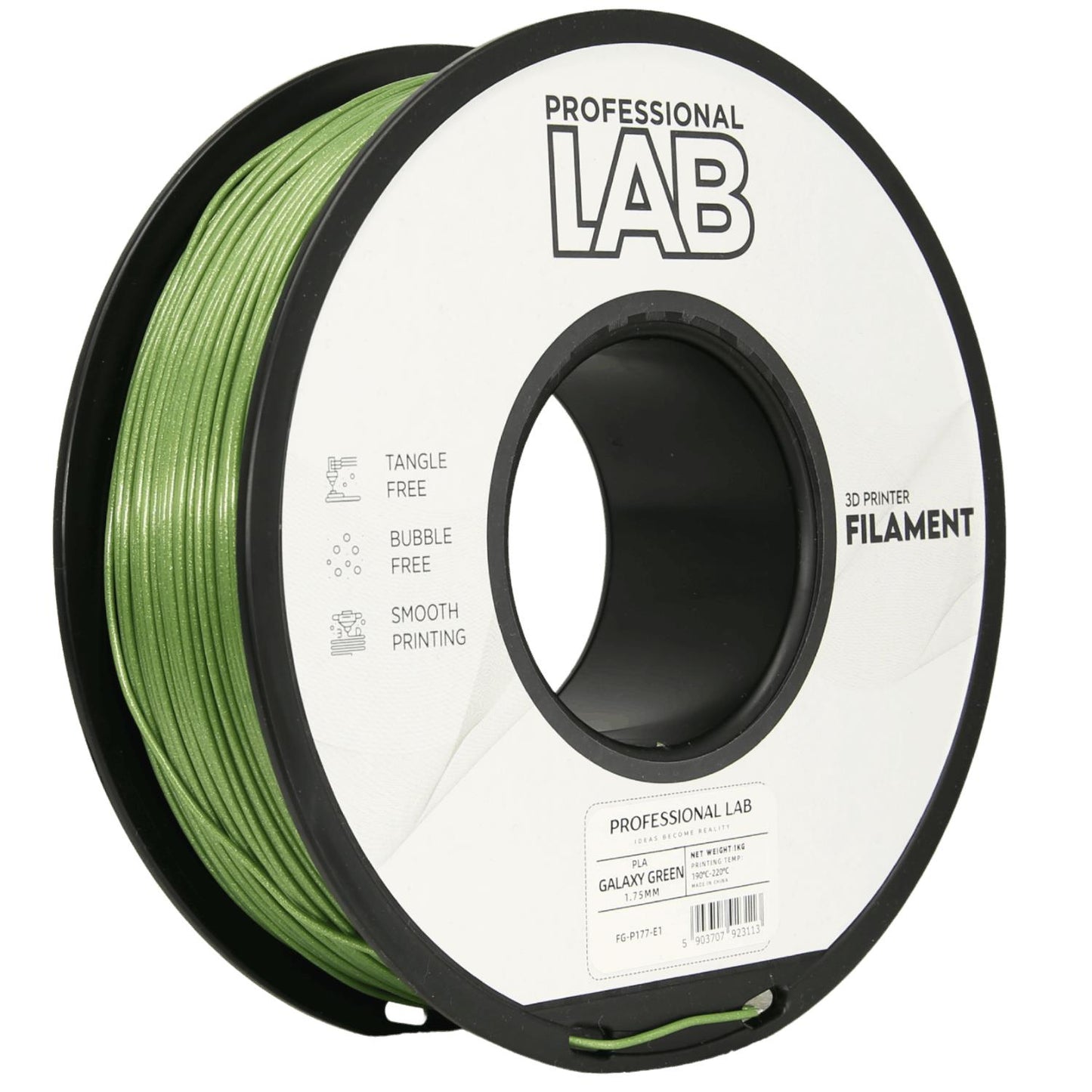 PLA Filament Galaxie Grün 1.75mm – Prof. Lab