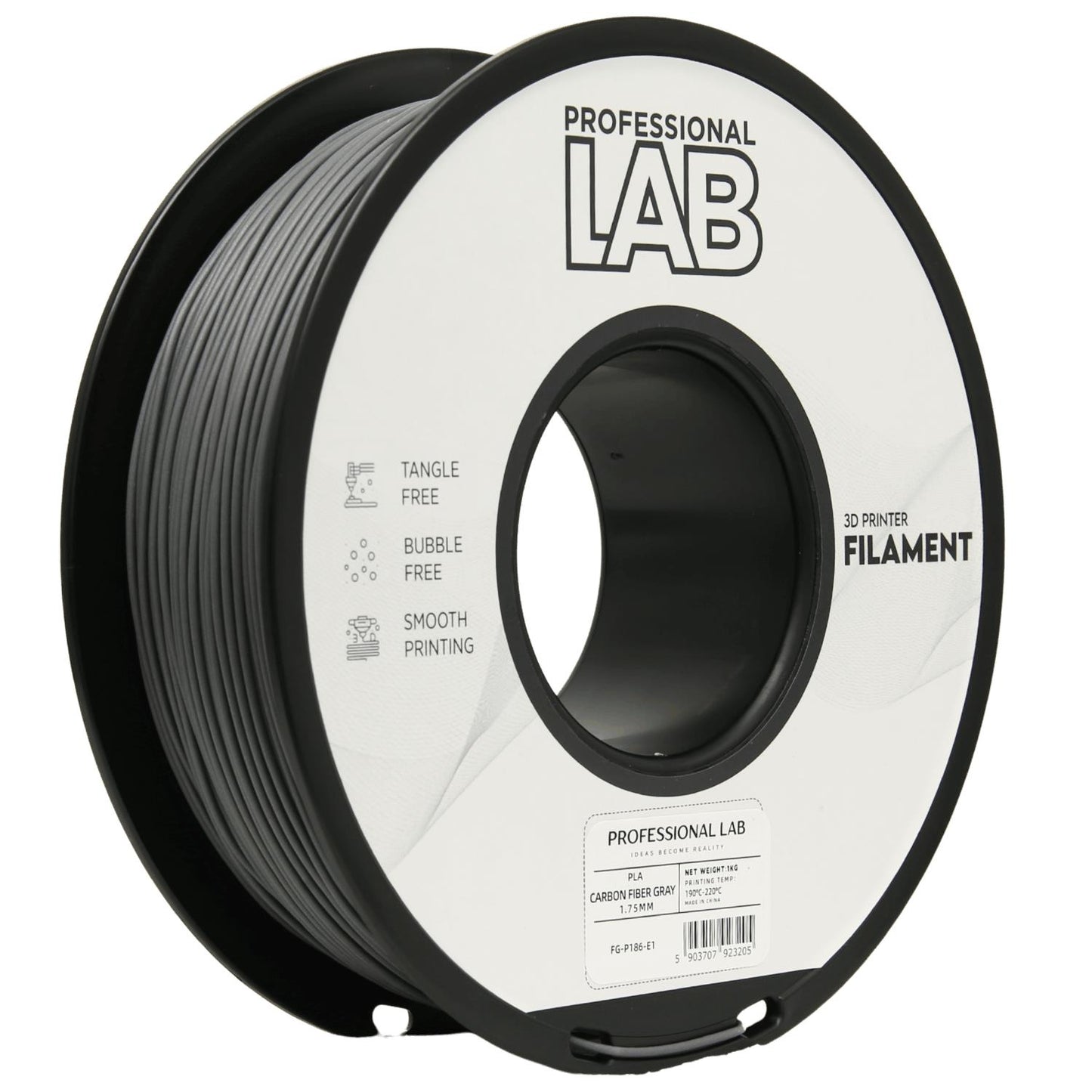 PLA Carbon Fiber Filament Grau 1.75mm – Prof. Lab