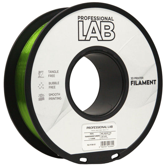 PETG Grün Transparent, 1.75mm, +/- 0.03mm - Prof. Lab Filament