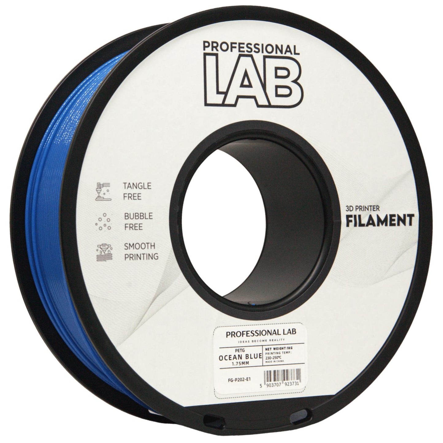 PETG Ozeanblau, 1.75mm, +/- 0.03mm - Prof. Lab Filament
