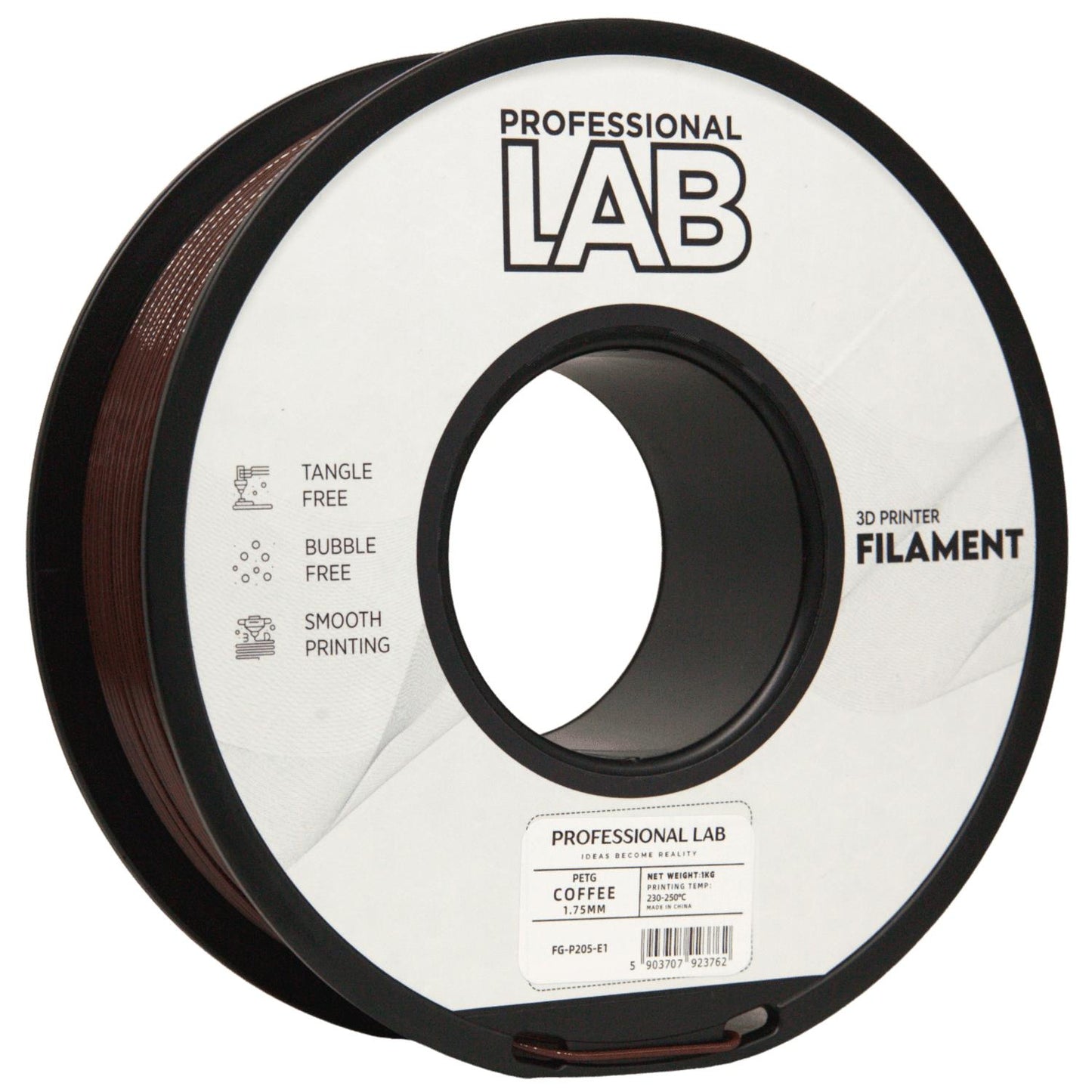 PETG Kaffee, 1.75mm, +/- 0.03mm - Prof. Lab Filament
