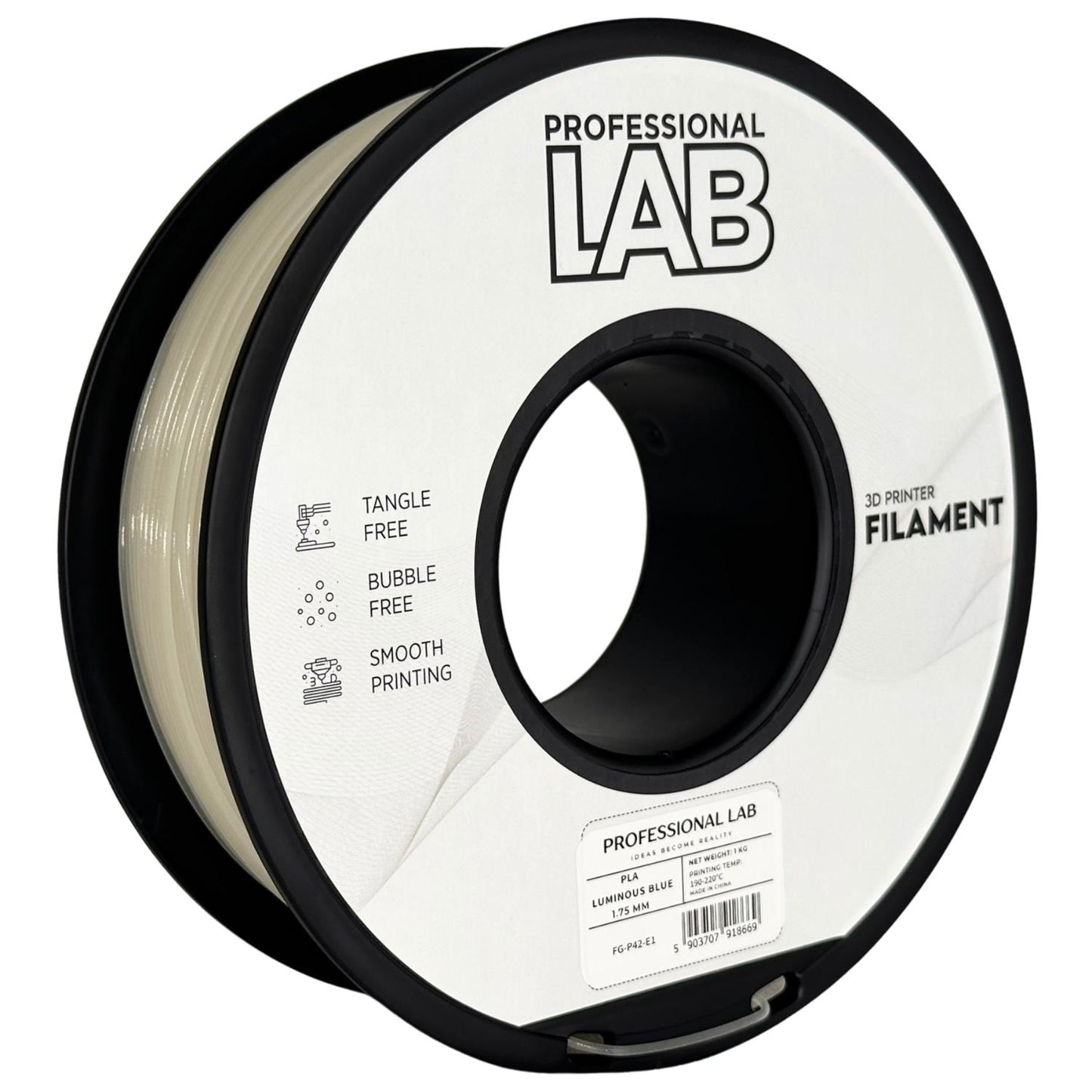 PLA Leuchtend Blau, 1.75mm, +/- 0.03mm - Prof. Lab Filament